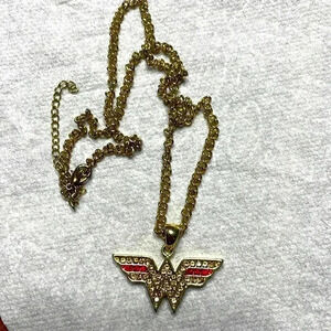 TM DC comics GTO studios rhinestone wonder women necklace